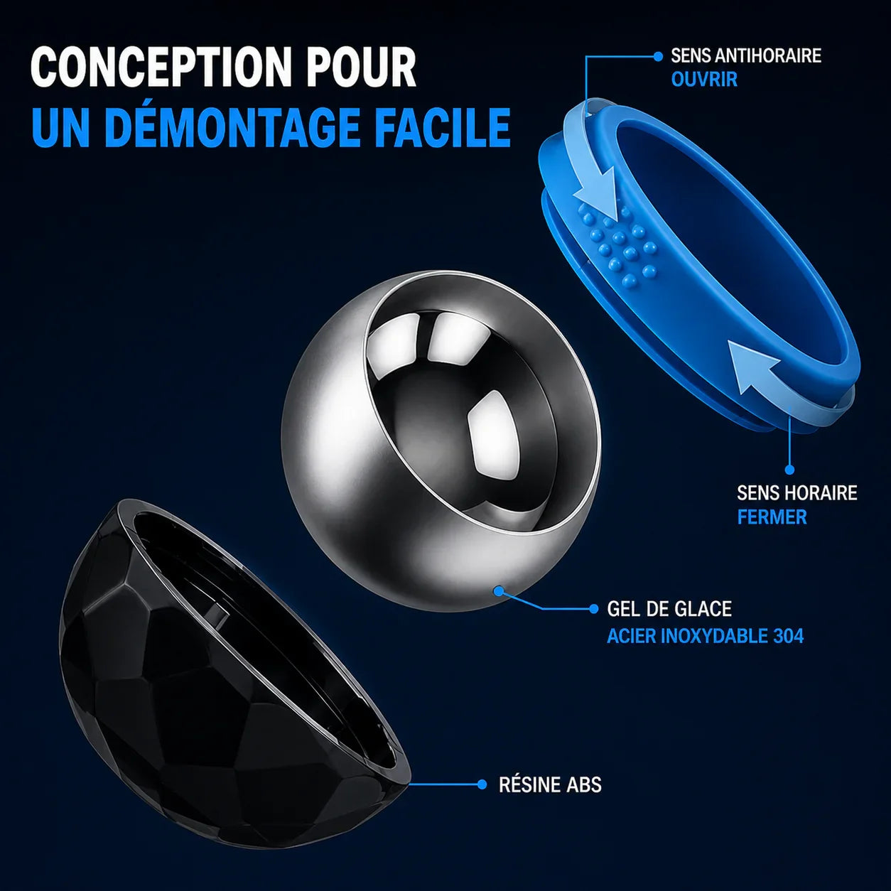 FROZBALL Solo - Balle de récupération musculaire (froid & massage)